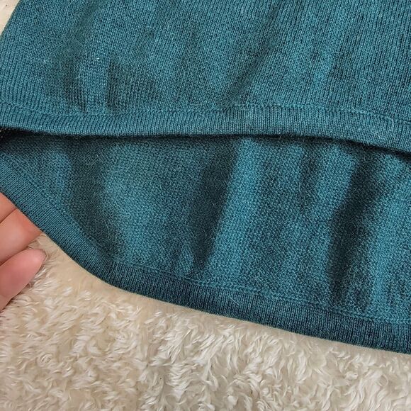 Beyond Threads NWOT 100% Baby Alpaca Fine Knit Open Cardigan Peru Green‎ Size L - Picture 9 of 14